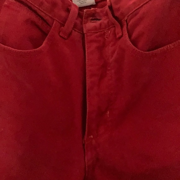 VINTAGE GUESS bright red high waisted jeans - Picture 9 of 9